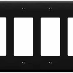 Deals 🔥 Decorator Light Switch Or Receptacle Outlet Wall Plate, Gloss Finish, Size 4-Gang 4.50" X 8.19", Polycarbonate Thermoplastic, 8834-W, White, Standard Size ✔️ -Lighting & Ceiling Fans Shop 213Gur3xA9S. AC