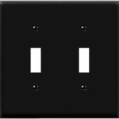 Best Sale ⭐ Toggle Light Switch Wall Plate, Gloss Finish, Size 2-Gang 4.50" X 4.57", Double Switch Cover, Unbreakable Polycarbonate Thermoplastic, 8812-W, White 🧨 -Lighting & Ceiling Fans Shop 2143J0H0DXL. AC