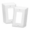 New 🤩 Decorator Light Switch Or Receptacle Outlet Wall Plate, Size 1-Gang 4.50 Inches X 2.76 Inches, Unbreakable Polycarbonate Thermoplastic, 8831-W-10PCS, White (10 Pack), UL Listed 😀 -Lighting & Ceiling Fans Shop 215NKhNIX4S