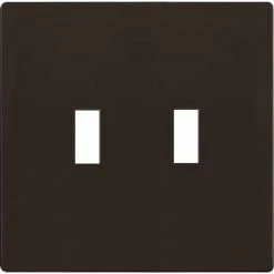 Best Sale ⭐ Toggle Light Switch Wall Plate, Gloss Finish, Size 2-Gang 4.50" X 4.57", Double Switch Cover, Unbreakable Polycarbonate Thermoplastic, 8812-W, White 🧨 -Lighting & Ceiling Fans Shop 217EvLUplAS. AC