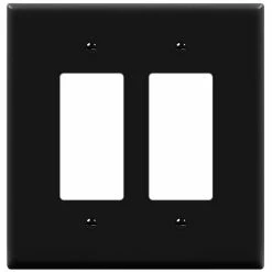 Hot Sale ⌛ Decorator Light Switch Or Receptacle Outlet Wall Plate, Gloss Finish, Size 2-Gang 4.50" X 4.57", Unbreakable Polycarbonate Thermoplastic, UL Listed, 8832-W, White 🎉 -Lighting & Ceiling Fans Shop 21G7II5ulIS