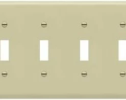 Cheap ✨ Quad Light Switch Wall Plate, Standard Size 4-Gang 4.50" X 8.19", Unbreakable Polycarbonate Thermoplastic, 8814-W, White ⌛ -Lighting & Ceiling Fans Shop 21JjNOtoCRL. AC