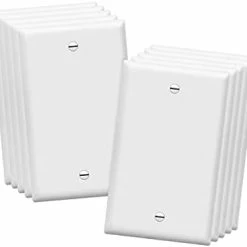 Wholesale 😍 Blank Device Wall Plate, Gloss Finish, Standard Size 1-Gang 4.50" X 2.76", Polycarbonate Thermoplastic, Electrical Covers For Unused Outlets/Switches, 8801-W-10PCS, White 10 Pack 👏 -Lighting & Ceiling Fans Shop 21MLXv5PpSL. AC