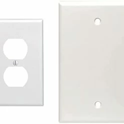 Cheap 🥰 80503-W 1-Gang Duplex Device Receptacle Wallplate, Midway Size, Thermoset, Device Mount, Wh 😍 -Lighting & Ceiling Fans Shop 21Md1ARhdOL. AC