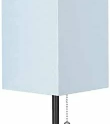 Best Sale ❤️ Bedside Table Lamp, Pull Chain Table Lamp With 2 USB Charging Ports, 2700K LED Bulb, Fabric Linen Lampshade, Nightstand Lamp For Livingroom Bedroom Office Reading Working White 👏 -Lighting & Ceiling Fans Shop 21O2U4McbSL. AC