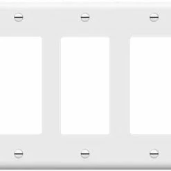 Brand new 💯 Decorator Light Switch Or Receptacle Outlet Wall Plate, Gloss Finish, Size 3-Gang 4.50" X 6.38", Polycarbonate Thermoplastic, 8833-W, White 😉 -Lighting & Ceiling Fans Shop 21R7cMeI4S. AC