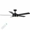 Hot Sale 😍 52 Inch Black Ceiling Fan With Lights And Remote Control,Dimmable Tri-color Temperatures LED,Quiet Reversible Motor,5 Blades Modern Ceiling Fans For Indoor Or Covered Outdoor Use. Black-52inch 💯
