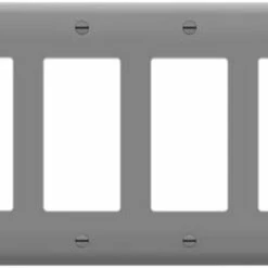 Deals 🔥 Decorator Light Switch Or Receptacle Outlet Wall Plate, Gloss Finish, Size 4-Gang 4.50" X 8.19", Polycarbonate Thermoplastic, 8834-W, White, Standard Size ✔️ -Lighting & Ceiling Fans Shop 21SJS9Fq49S. AC