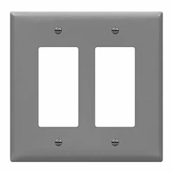 Hot Sale ⌛ Decorator Light Switch Or Receptacle Outlet Wall Plate, Gloss Finish, Size 2-Gang 4.50" X 4.57", Unbreakable Polycarbonate Thermoplastic, UL Listed, 8832-W, White 🎉 -Lighting & Ceiling Fans Shop 21W9ra0piOL