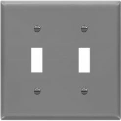 Best Sale ⭐ Toggle Light Switch Wall Plate, Gloss Finish, Size 2-Gang 4.50" X 4.57", Double Switch Cover, Unbreakable Polycarbonate Thermoplastic, 8812-W, White 🧨 -Lighting & Ceiling Fans Shop 21cLcf9C5XL. AC