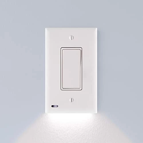 Cheapest 🎁 Ingle - SnapPower SwitchLight - LED Night Light - For Single-Pole Light Switches - Light Switch Plate With LED Night Lights - Adjust Brightness - Auto On/Off Sensor - (Toggle, White) 🛒 10 Cheapest 🎁 Ingle - SnapPower SwitchLight - LED Night Light - For Single-Pole Light Switches - Light Switch Plate With LED Night Lights - Adjust Brightness - Auto On/Off Sensor - (Toggle, White) 🛒 - Image 8