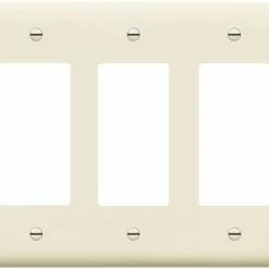 Brand new 💯 Decorator Light Switch Or Receptacle Outlet Wall Plate, Gloss Finish, Size 3-Gang 4.50" X 6.38", Polycarbonate Thermoplastic, 8833-W, White 😉 -Lighting & Ceiling Fans Shop 21hP3gG voS. AC