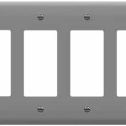 Deals 🔥 Decorator Light Switch Or Receptacle Outlet Wall Plate, Gloss Finish, Size 4-Gang 4.50" X 8.19", Polycarbonate Thermoplastic, 8834-W, White, Standard Size ✔️ -Lighting & Ceiling Fans Shop 21qdFteUcyS. AC