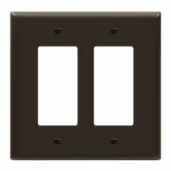 Hot Sale ⌛ Decorator Light Switch Or Receptacle Outlet Wall Plate, Gloss Finish, Size 2-Gang 4.50" X 4.57", Unbreakable Polycarbonate Thermoplastic, UL Listed, 8832-W, White 🎉 -Lighting & Ceiling Fans Shop 21s7o25LqOS