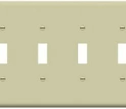 Cheap ✨ Quad Light Switch Wall Plate, Standard Size 4-Gang 4.50" X 8.19", Unbreakable Polycarbonate Thermoplastic, 8814-W, White ⌛ -Lighting & Ceiling Fans Shop 21voxSXvrFS. AC