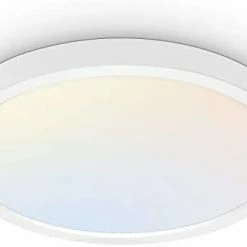 Best Pirce 🤩 13 Inch LED Round Flat Panel Light, 24W 2400lm 3000K/4000K/5000K CCT Selectable, Dimmable Edge-Lit Flush Mount LED Ceiling Light For Kitchen, Bedroom, Laundry And Closet Room, Black Silver ⌛ -Lighting & Ceiling Fans Shop 21w8cABD0pL. AC
