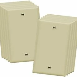 Wholesale 😍 Blank Device Wall Plate, Gloss Finish, Standard Size 1-Gang 4.50" X 2.76", Polycarbonate Thermoplastic, Electrical Covers For Unused Outlets/Switches, 8801-W-10PCS, White 10 Pack 👏 -Lighting & Ceiling Fans Shop 21wjq3LEEL. AC