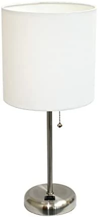 Best Sale ❤️ LT2024-NAV Stick Charging Outlet Table Lamp, Brushed Steel Base/Navy Shad ✔️ 14 Best Sale ❤️ LT2024-NAV Stick Charging Outlet Table Lamp, Brushed Steel Base/Navy Shad ✔️ - Image 12