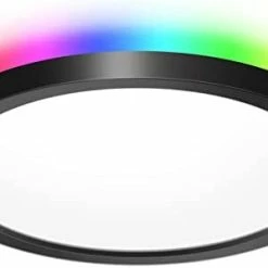 Brand new 🔔 13 Inch LED Flush Mount Ceiling Light With Night Light, 24W, 2400lm, 3000K/4000K/5000K Selectable, Round Flat Panel Light, Dimmable Ceiling Light Fixture For Dining Room, Bedroom, Kitchen - Blac 😉 -Lighting & Ceiling Fans Shop 31 y0hTeUKL. AC