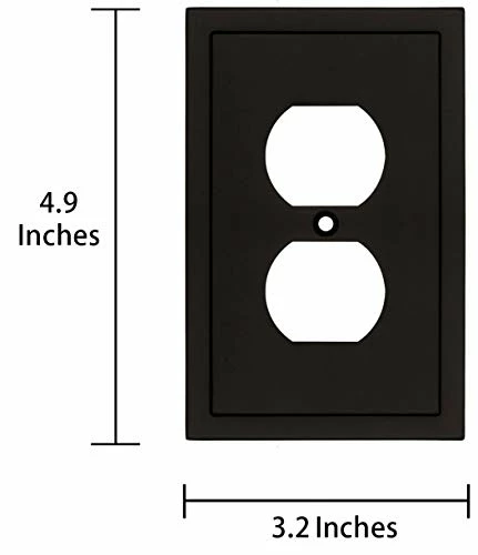 Best Pirce ๐ฏ Modern Edge Decorative Wall Plate Switch Plate Outlet Cover, Durable Solid Zinc Alloy (Single Duplex 2PK, Matte Black) ๐ฏ 5 Best Pirce ๐ฏ Modern Edge Decorative Wall Plate Switch Plate Outlet Cover, Durable Solid Zinc Alloy (Single Duplex 2PK, Matte Black) ๐ฏ - Image 3
