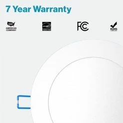 Cheapest ✔️ 24 Pack 6 Inch Ultra Thin LED Recessed Ceiling Lights Slim, 5000K Daylight, Dimmable 14W=100W, 850 LM, Smooth Trim Damp Rated, Canless Wafer Thin With Junction Box - ETL & Energy Star 🔔 -Lighting & Ceiling Fans Shop 3153MVlHElL