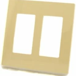 Hot Sale 🌟 80309-SW 2-Gang Decora Plus Wallplate Screwless Snap-On Mount, Wh ✔️ -Lighting & Ceiling Fans Shop 315HHbUnDML. AC