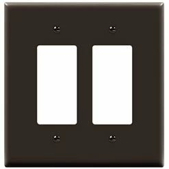 Hot Sale ⌛ Decorator Light Switch Or Receptacle Outlet Wall Plate, Gloss Finish, Size 2-Gang 4.50" X 4.57", Unbreakable Polycarbonate Thermoplastic, UL Listed, 8832-W, White 🎉 -Lighting & Ceiling Fans Shop 316jEZxEB3S