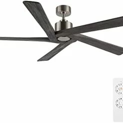 Budget ✔️ 64 Inch DC Ceiling Fan With Lights And Remote Control, 5 Reversible Carved Wood Blades, 6-Speed Noiseless DC Motor, Modern Ceiling Fan In Brass Finish With Balck Blades, ETL Listed Black ✔️ -Lighting & Ceiling Fans Shop 317KJN1NMmL. AC 1