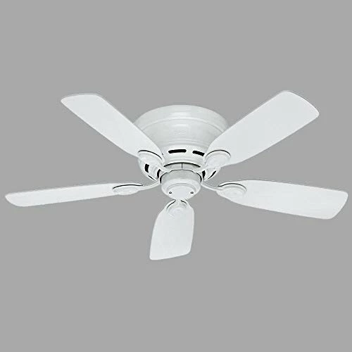 Hot Sale ❤️ 51059 Hunter Indoor Low Profile IV Ceiling Fan With Pull Chain Control, 42", White Finish ✔️ 4 Hot Sale ❤️ 51059 Hunter Indoor Low Profile IV Ceiling Fan With Pull Chain Control, 42", White Finish ✔️ - Image 2