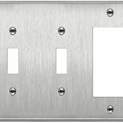 Deals ✔️ Combination Double Toggle/Single Decorator Rocker Outlet Wall Plate, Standard Size 3-Gang Light Switch Cover(4.5" X 6.38"), Polycarbonate Thermoplastic, UL Listed,881231-W, White, Two One ⭐ 18 Deals ✔️ Combination Double Toggle/Single Decorator Rocker Outlet Wall Plate, Standard Size 3-Gang Light Switch Cover(4.5" X 6.38"), Polycarbonate Thermoplastic, UL Listed,881231-W, White, Two One ⭐ -Lighting & Ceiling Fans Shop 31AnSR78EaL. AC