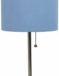 Best Sale ❤️ LT2024-NAV Stick Charging Outlet Table Lamp, Brushed Steel Base/Navy Shad ✔️ 24 Best Sale ❤️ LT2024-NAV Stick Charging Outlet Table Lamp, Brushed Steel Base/Navy Shad ✔️ -Lighting & Ceiling Fans Shop 31Aoq6gzgvL. AC