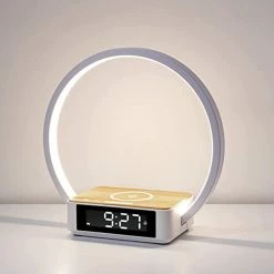 Budget 😀 Bedside Table Lamp, WILIT Touch Lamp With Alarm Clock With Wireless Charging Wake-up Light, LED Desk Lamp 3-Grade Dimmable Nightstand Reading Lamp For Bedroom, Living Room, Office 👍