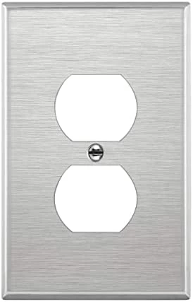 Budget โค๏ธ Duplex Receptacle Metal Wall Plate, Stainless Steel Outlet Cover, Corrosion Resistant, Size 1-Gang 4.50" X 2.76", UL Listed, 7721, 430, Silver, Standard ๐ฏ 9 Budget โค๏ธ Duplex Receptacle Metal Wall Plate, Stainless Steel Outlet Cover, Corrosion Resistant, Size 1-Gang 4.50" X 2.76", UL Listed, 7721, 430, Silver, Standard ๐ฏ - Image 7