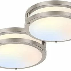 Buy 🔥 13 Inch Flush Mount LED Ceiling Light Fixture, 2700K/3000K/3500K/4000K/5000K Adjustable Ceiling Lights, Brushed Nickel Saturn Dimmable Lighting For Hallway Bathroom Kitchen Or Stairwell, ETL Listed Oil Rubbed Bronze.2 ⭐ -Lighting & Ceiling Fans Shop 31Fn9Ng9T2L. AC