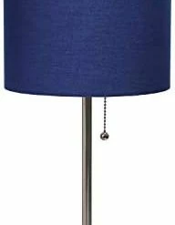 Best Sale ❤️ LT2024-NAV Stick Charging Outlet Table Lamp, Brushed Steel Base/Navy Shad ✔️ 27 Best Sale ❤️ LT2024-NAV Stick Charging Outlet Table Lamp, Brushed Steel Base/Navy Shad ✔️ -Lighting & Ceiling Fans Shop 31G9YKT5UIL. AC