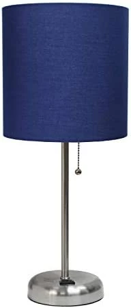Best Sale ❤️ LT2024-NAV Stick Charging Outlet Table Lamp, Brushed Steel Base/Navy Shad ✔️ 13 Best Sale ❤️ LT2024-NAV Stick Charging Outlet Table Lamp, Brushed Steel Base/Navy Shad ✔️ - Image 11