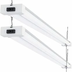 Budget 😉 ED Shop Light For Workshop Garage 4FT, Plug In Linkable Industrial Utility Fixture, 5000K Daylight, 40W=260W, 4100 LM, Integrated T8, Hanging/Mounted, Pull Chain, Energy Star 2 Pack 6000k White 🔔 -Lighting & Ceiling Fans Shop 31HmXhCSgLL. AC 1