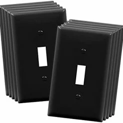 Flash Sale 😍 Toggle Light Switch Wall Plate Cover, Size 1-Gang 4.50" X 2.76", Unbreakable Polycarbonate Thermoplastic, 8811-W-10PCS, White (10 Pack) 👍 -Lighting & Ceiling Fans Shop 31I90utf97S. AC