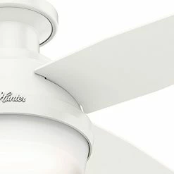 Best Sale 🎁 Unter Fan Dempsey Low Profile Indoor Ceiling Fan With LED Light And Remote Control, Metal, Fresh White, 44 Inch 🤩 -Lighting & Ceiling Fans Shop 31Ipzl8WdvL