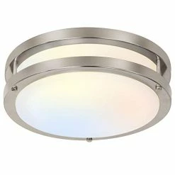 Buy 🔥 13 Inch Flush Mount LED Ceiling Light Fixture, 2700K/3000K/3500K/4000K/5000K Adjustable Ceiling Lights, Brushed Nickel Saturn Dimmable Lighting For Hallway Bathroom Kitchen Or Stairwell, ETL Listed Oil Rubbed Bronze.2 ⭐
