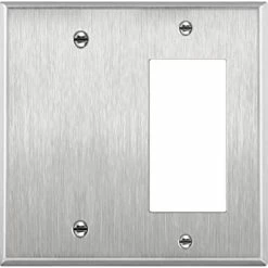Flash Sale ✔️ Combination Decorator Rocker/Blank Outlet Wall Plate, Standard Size, 2-Gang 4.50 Inch X 4.57 Inch Light Switch Cover, Polycarbonate Thermoplastic, UL Listed, 880131-W, White ⌛ -Lighting & Ceiling Fans Shop 31J94QKtiiL. AC