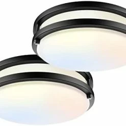 Best Pirce 🎉 LED Flush Mount Ceiling Light Fixture,10 Inch,18W [160W Equiv] 1450lm,3000K/4000K/5000K Black Modern Light Fixture, Dimmable Ceiling Lamp For Hallway,Kitchen,Bedroom,bathroom,ETL Listed Black-18w 🥰 -Lighting & Ceiling Fans Shop 31JO NYkpNL. AC