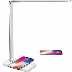 Cheapest ⭐ LED Desk Lamp Dimmable Table Lamp Reading Lamp With USB Charging Port 5 Lighting Modes, Sensitive Control, 30/60 Min Auto-Off Timer, Eye-Caring Office Lamp (Silver) ❤️ -Lighting & Ceiling Fans Shop 31K6oS18LL. AC