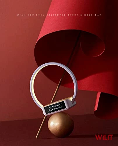 Budget π Bedside Table Lamp, WILIT Touch Lamp With Alarm Clock With Wireless Charging Wake-up Light, LED Desk Lamp 3-Grade Dimmable Nightstand Reading Lamp For Bedroom, Living Room, Office π 4 Budget π Bedside Table Lamp, WILIT Touch Lamp With Alarm Clock With Wireless Charging Wake-up Light, LED Desk Lamp 3-Grade Dimmable Nightstand Reading Lamp For Bedroom, Living Room, Office π - Image 2