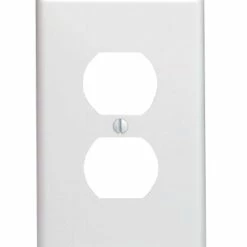 Cheap 🥰 80503-W 1-Gang Duplex Device Receptacle Wallplate, Midway Size, Thermoset, Device Mount, Wh 😍