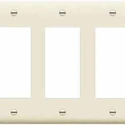 Brand new 💯 Decorator Light Switch Or Receptacle Outlet Wall Plate, Gloss Finish, Size 3-Gang 4.50" X 6.38", Polycarbonate Thermoplastic, 8833-W, White 😉 -Lighting & Ceiling Fans Shop 31KooKJmSDL. AC