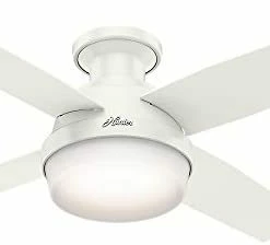 Best Sale 🎁 Unter Fan Dempsey Low Profile Indoor Ceiling Fan With LED Light And Remote Control, Metal, Fresh White, 44 Inch 🤩 -Lighting & Ceiling Fans Shop 31KqThbDLJL. AC