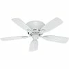 Hot Sale ❤️ 51059 Hunter Indoor Low Profile IV Ceiling Fan With Pull Chain Control, 42", White Finish ✔️ -Lighting & Ceiling Fans Shop 31MEeXxHzML