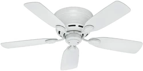 Hot Sale ❤️ 51059 Hunter Indoor Low Profile IV Ceiling Fan With Pull Chain Control, 42", White Finish ✔️ 10 Hot Sale ❤️ 51059 Hunter Indoor Low Profile IV Ceiling Fan With Pull Chain Control, 42", White Finish ✔️ - Image 8
