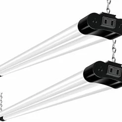 Wholesale 👏 Hykolity 4FT 120W LED Shop Light Linkable, 13000lm(400w Equivalent), 5000K Utility Shop Lights For Garages, Workshops, Basements, Hanging Or FlushMount, With Power Cord And Pull Chain, ETL, 2 Pack White 🎉 -Lighting & Ceiling Fans Shop 31Mi6JrClIL. AC